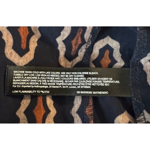 Anthropologie Lilka Women's Sleeveless Patterned Straight Jumpsuit Blue Small - Picture 7 of 8